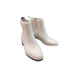 Kate Spade New York Women's Puddle Rain Boots Color White Parchment SZ 10M NIB